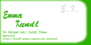 emma kundl business card